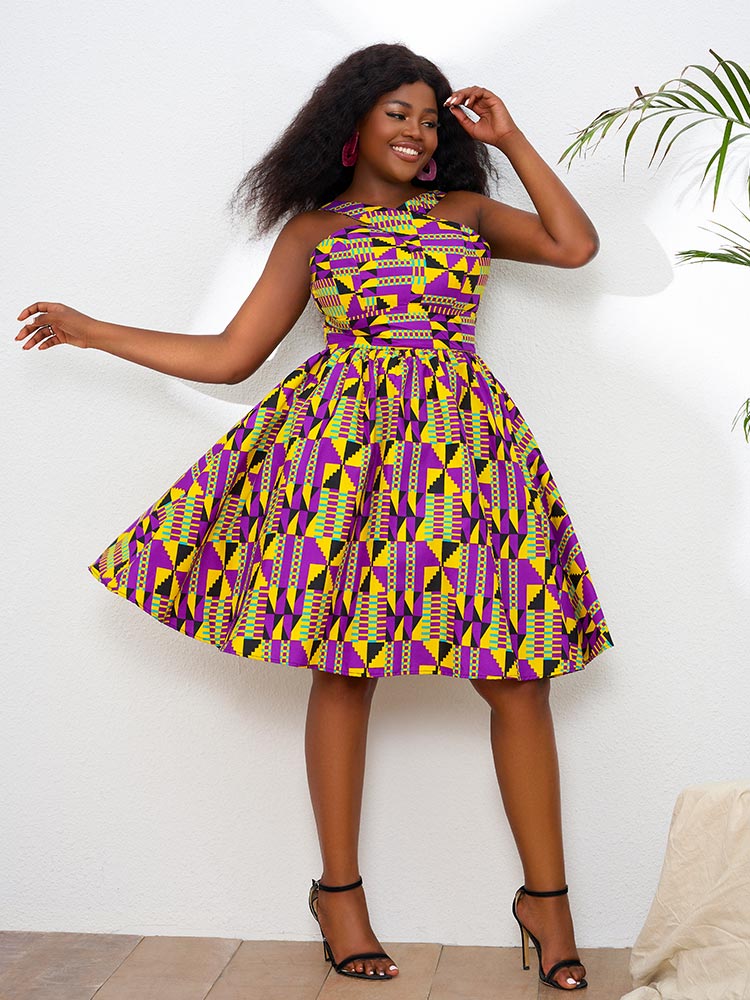 African Ankara Prints Sleeveless Dress