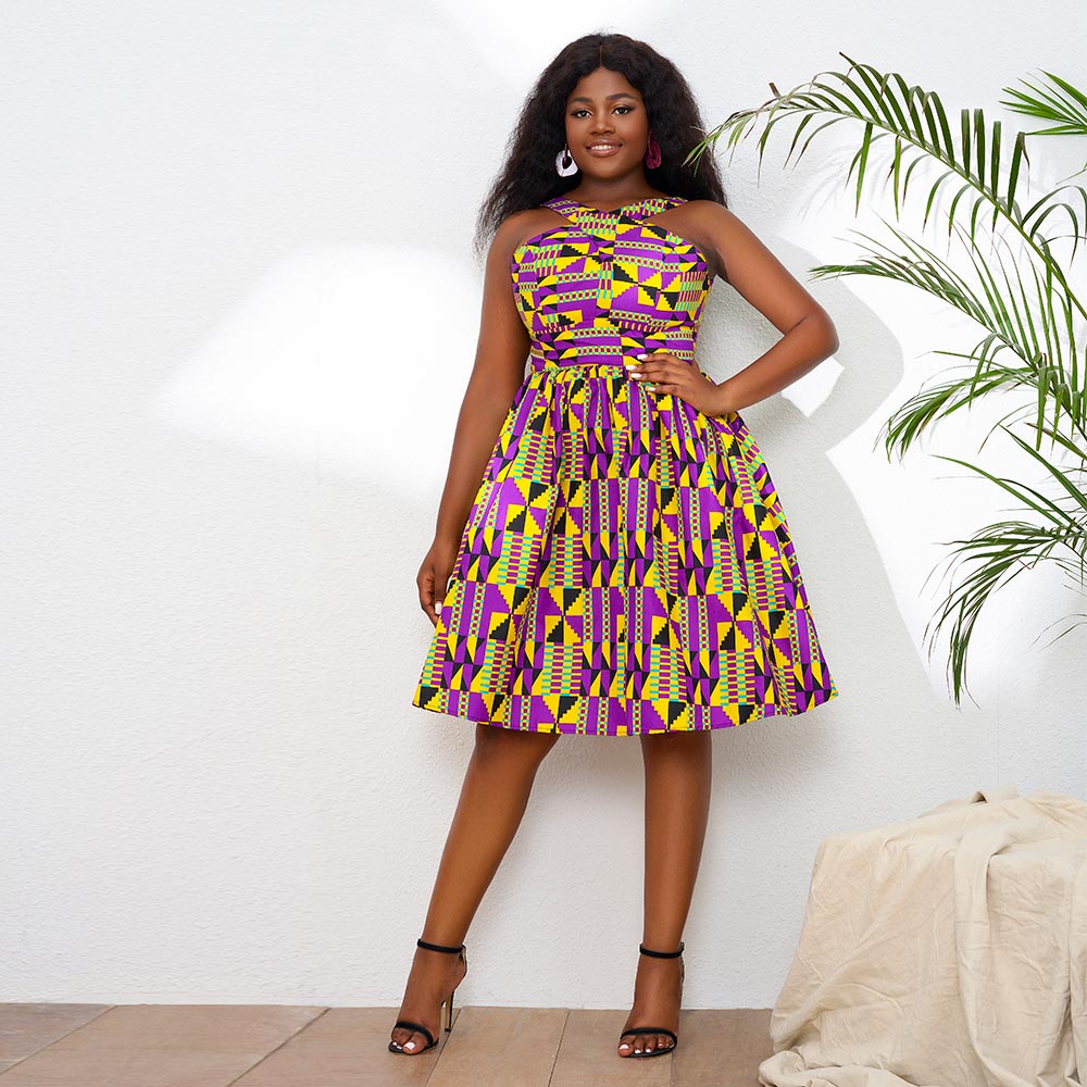 African Ankara Prints Sleeveless Dress