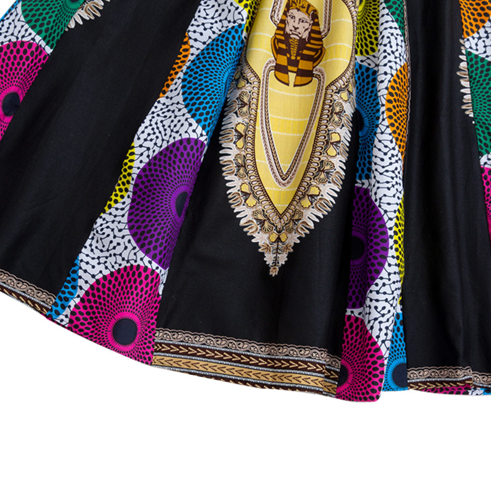 African Dashiki Print Onesize Maxi Skirt