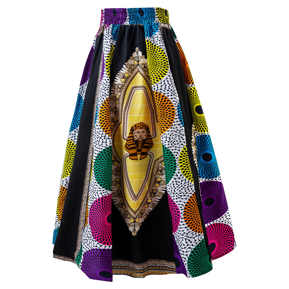 African Dashiki Print Onesize Maxi Skirt
