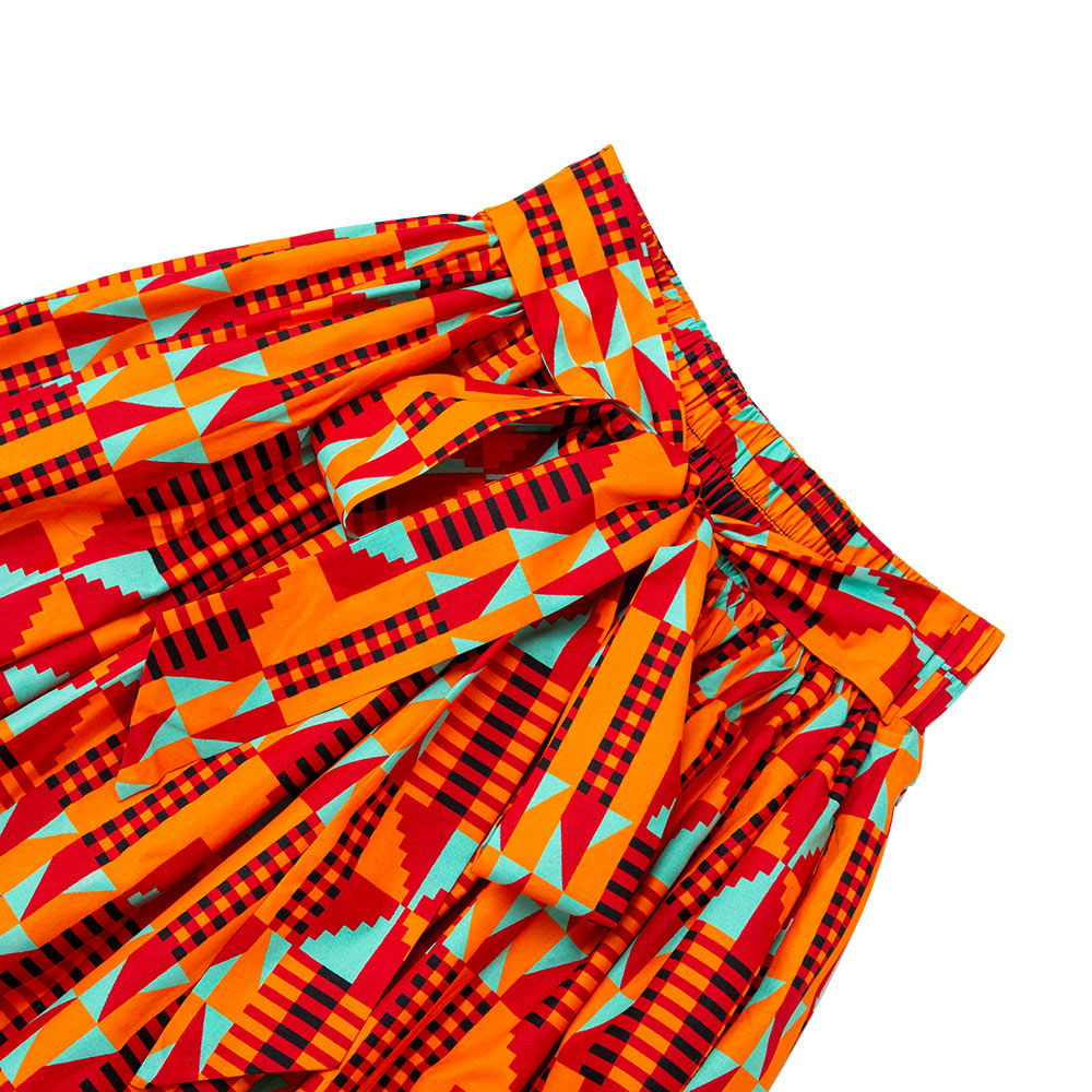 African Kente Wax Print Onesize Maxi Skirt