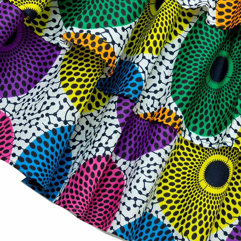 African Women wax print mini skirt