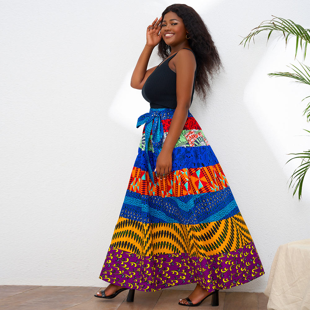 African Ankara Wax Print Onesize Skirt
