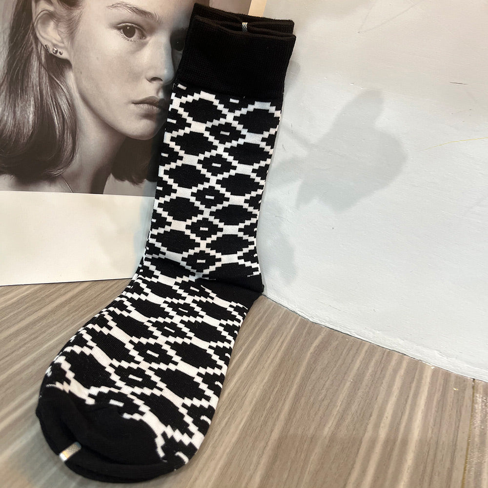 Ankara print crew socks