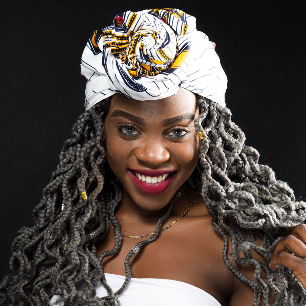 African Wax Headwrap Print Turban For Women
