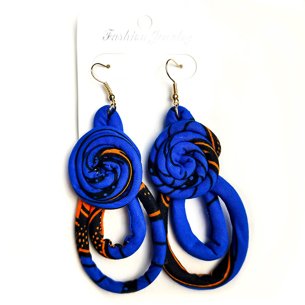African Print Fabric Earring4