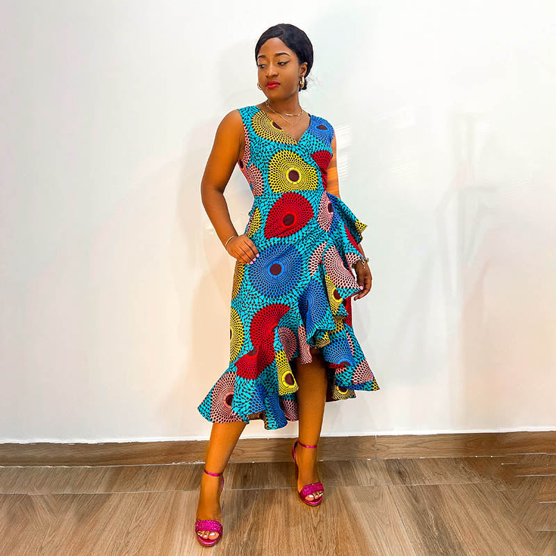 African Wrap Dress Ankara Print