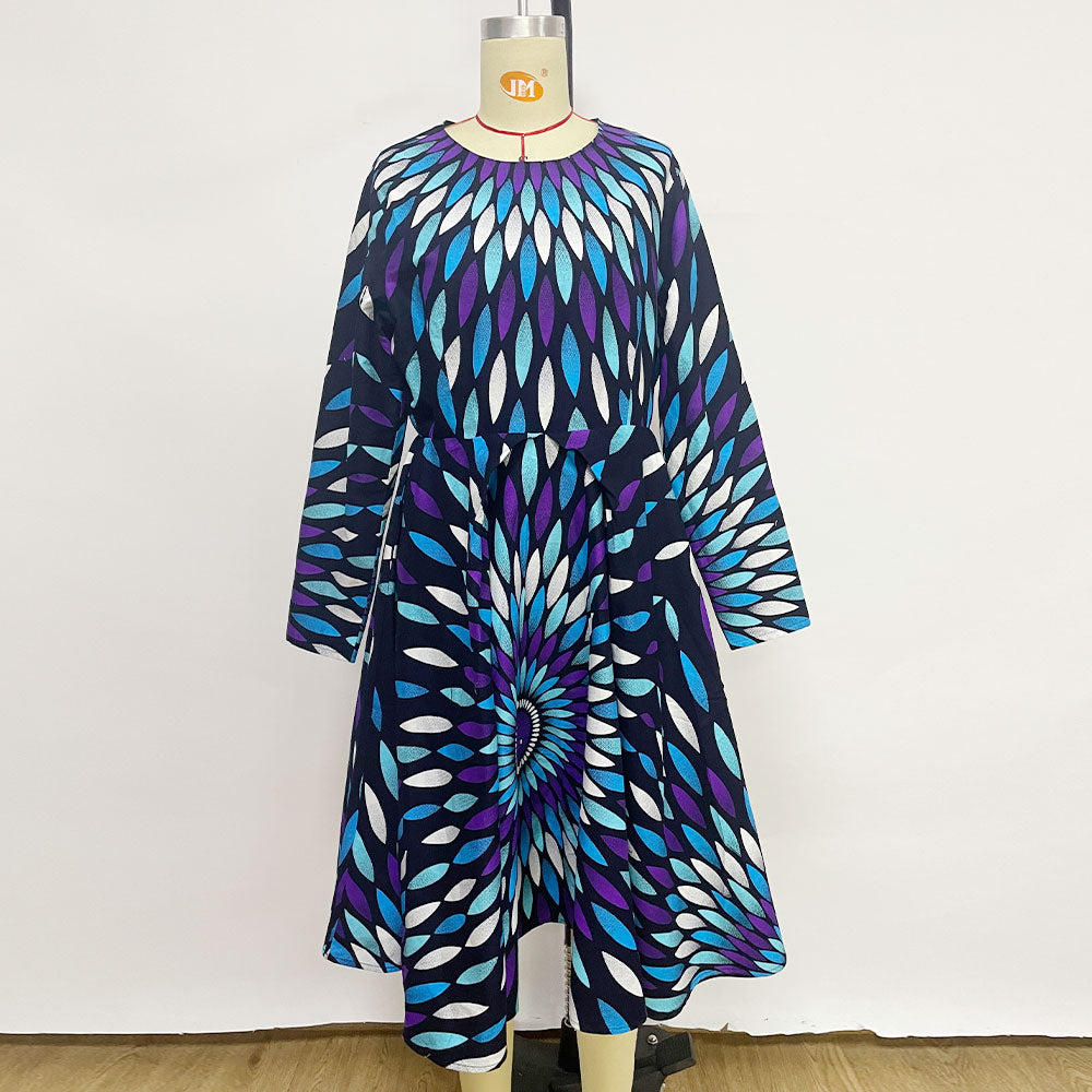 African Dresses For Women Autumn Winter Long Sleeves Ankara Dress