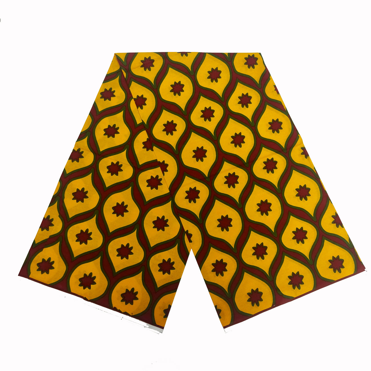 VLISCO Hollandais Wax Print Fabric - Yellow