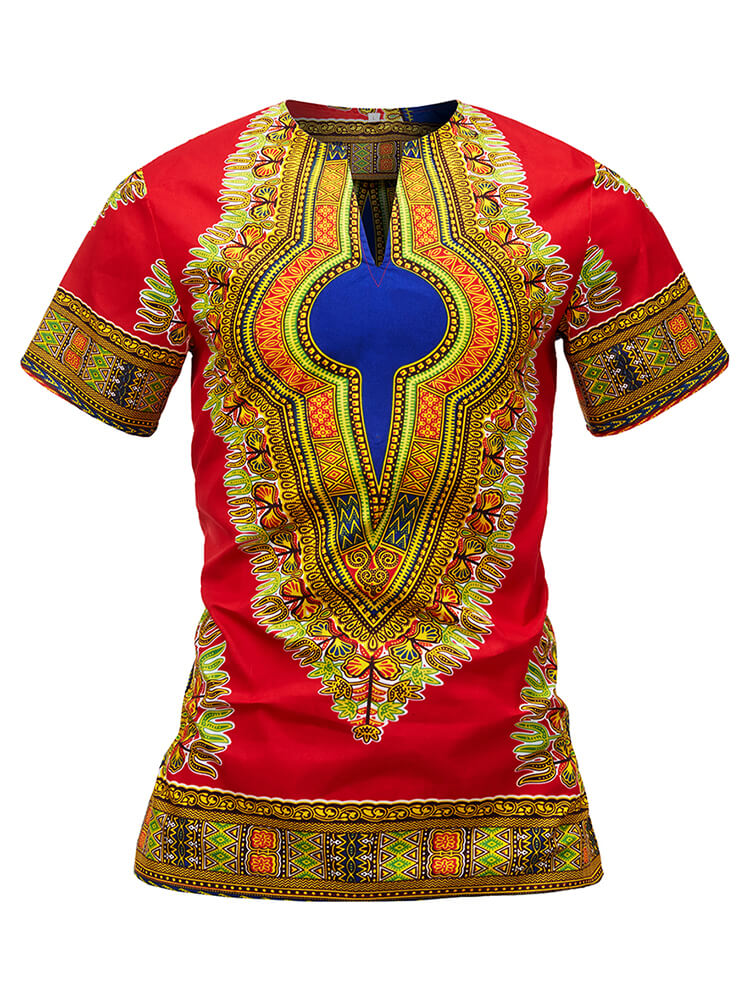 African Dashiki Print T-Shirt For Men