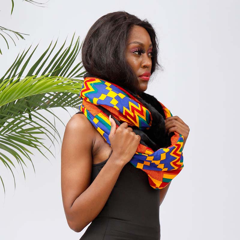 AFRICAN PRINT UNISEX INFINITY SCARF