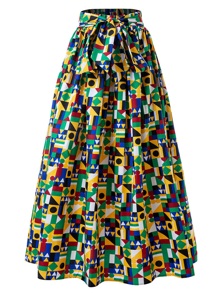 African Ankara Wax Print Skirt
