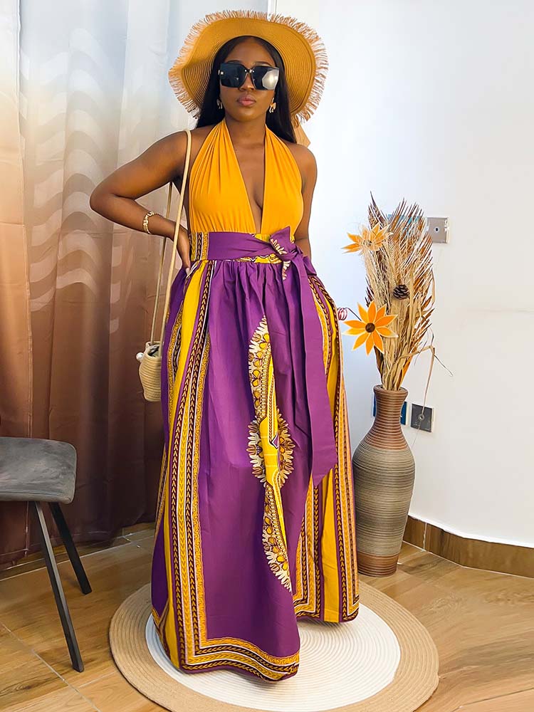 African Dashiki Maxi Skirt For Women