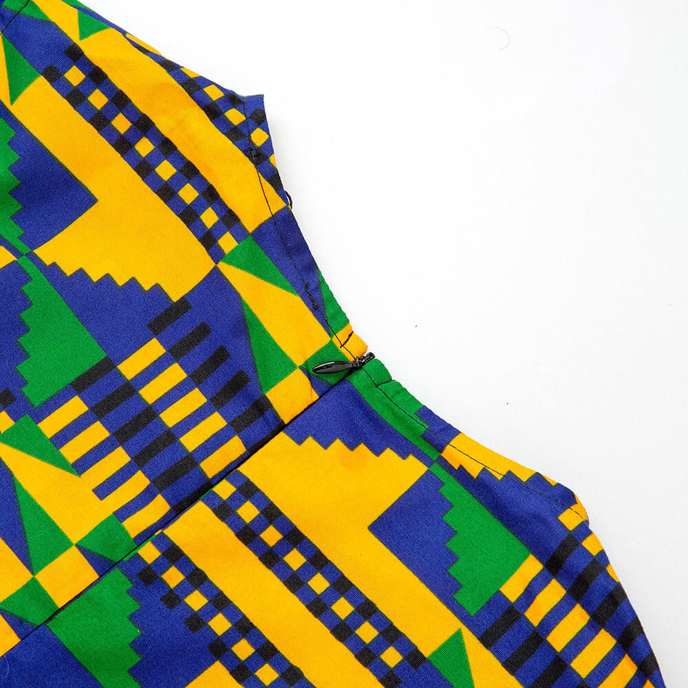 Women's African Kente Print Dress