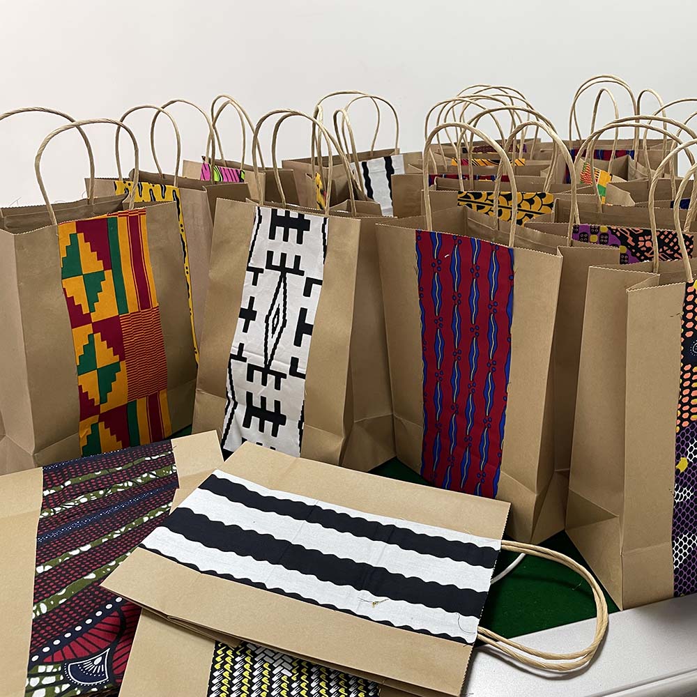 African Gift Ankara Style Paper Bag