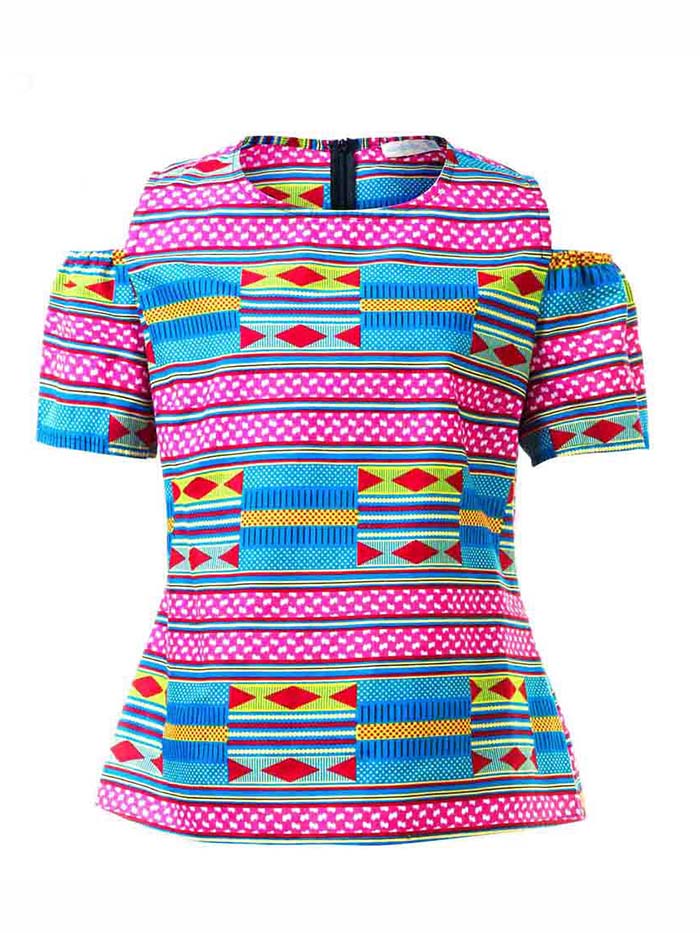 African Printed Slim Fit Shirts Blouse