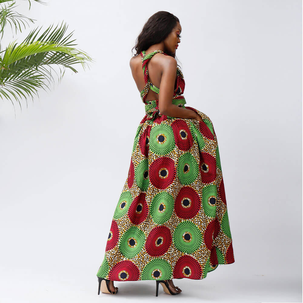 African Ankara Print maxi dresses