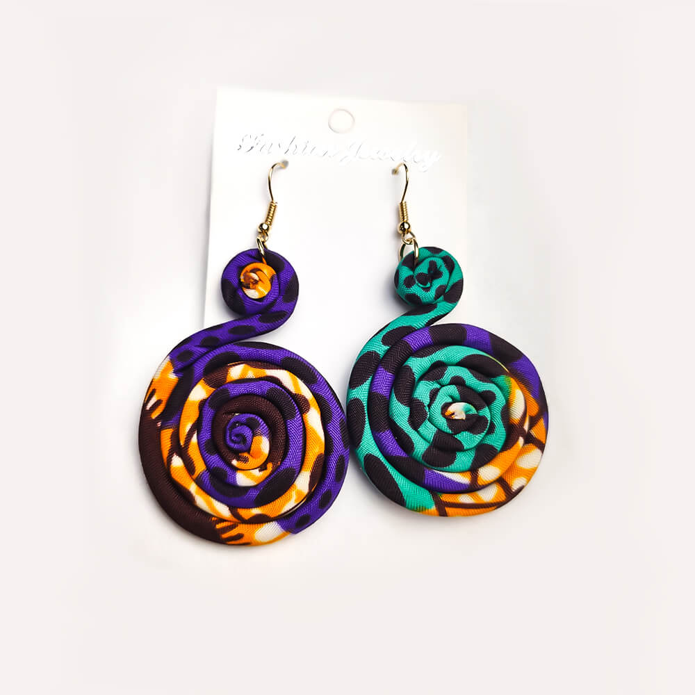 African Print Fabric Earring2