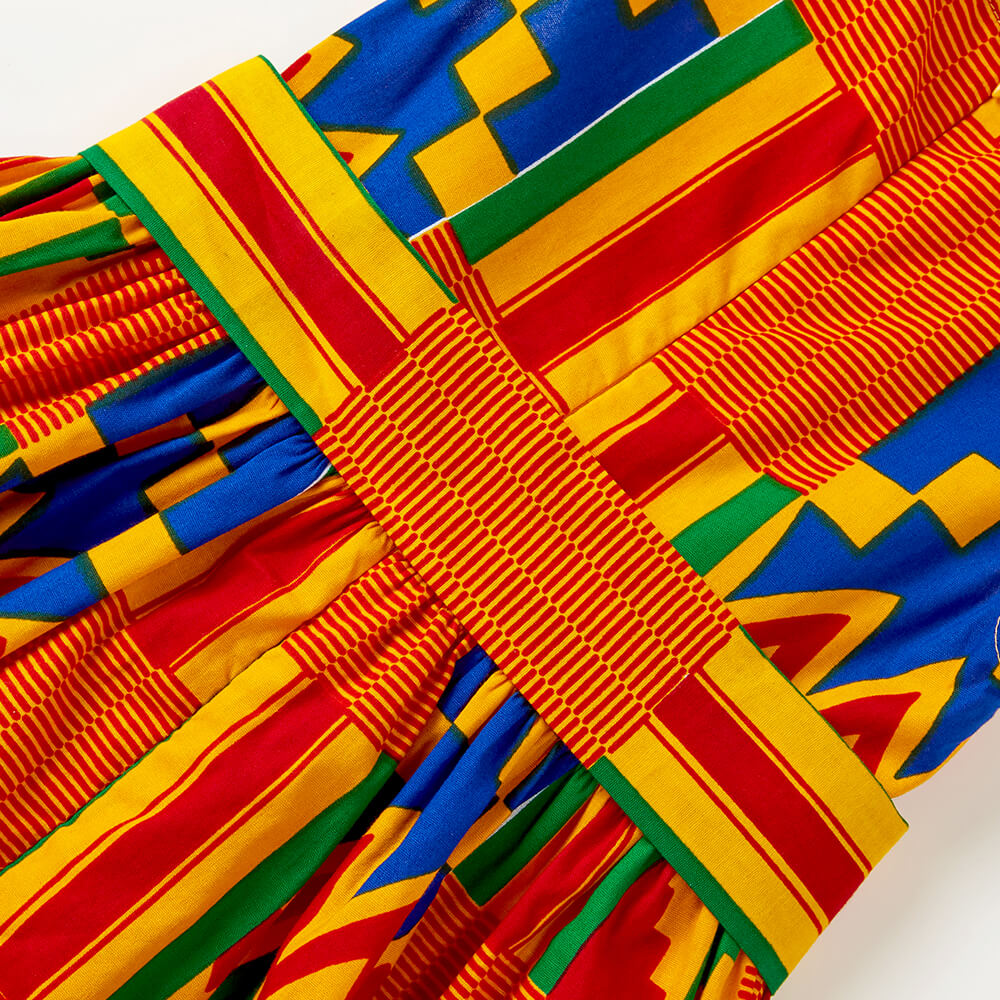 African style kente print kids dress