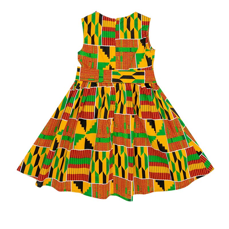African style kente print kids dress