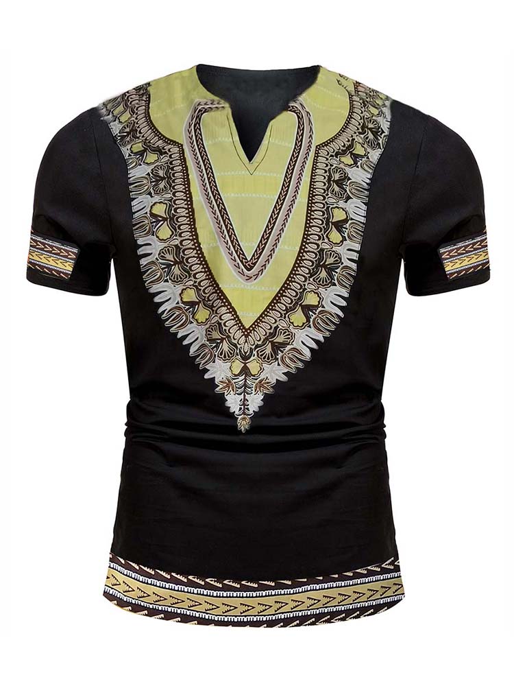 African Men's Dashiki Print Shirt