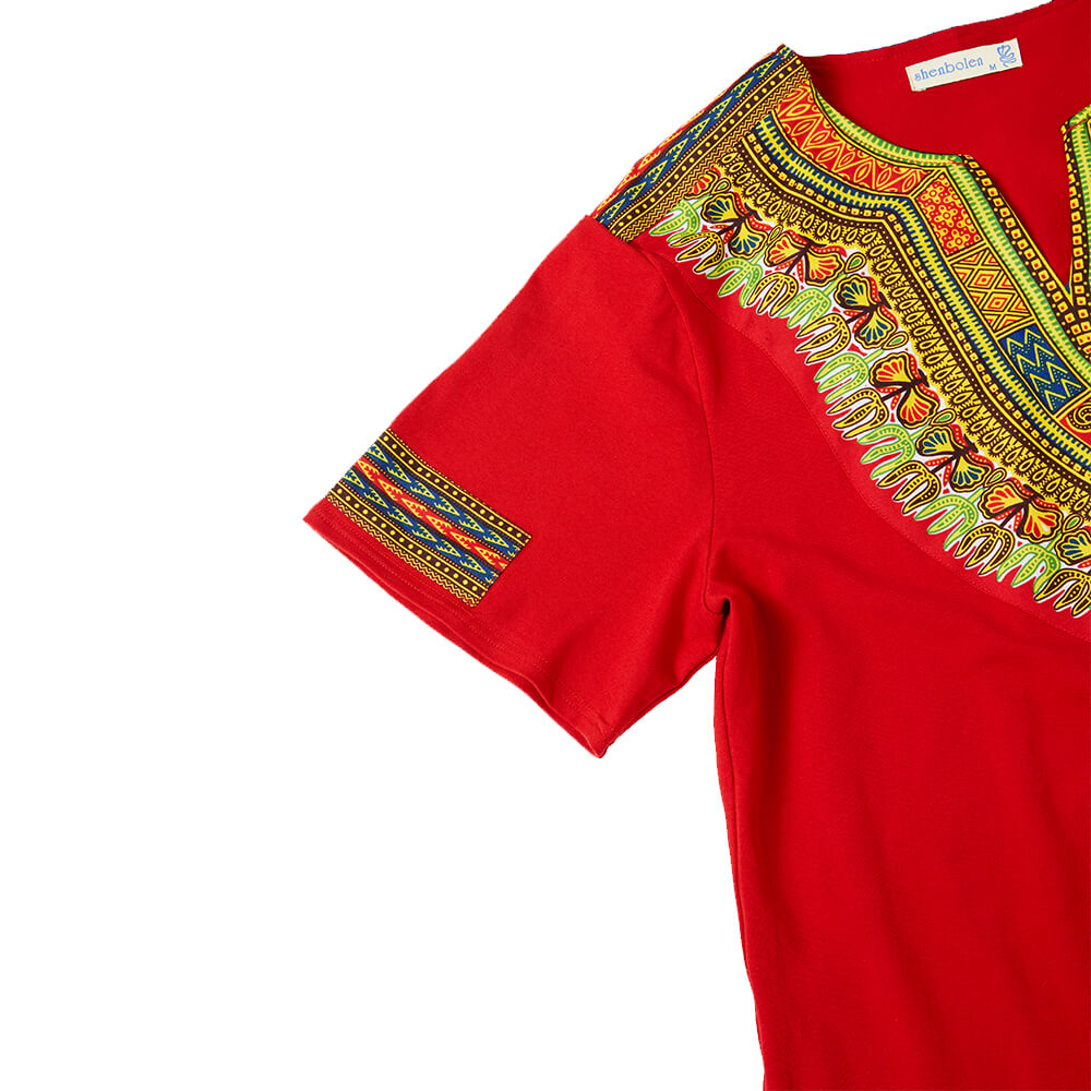 Men's African Print Dashiki T-Shirt