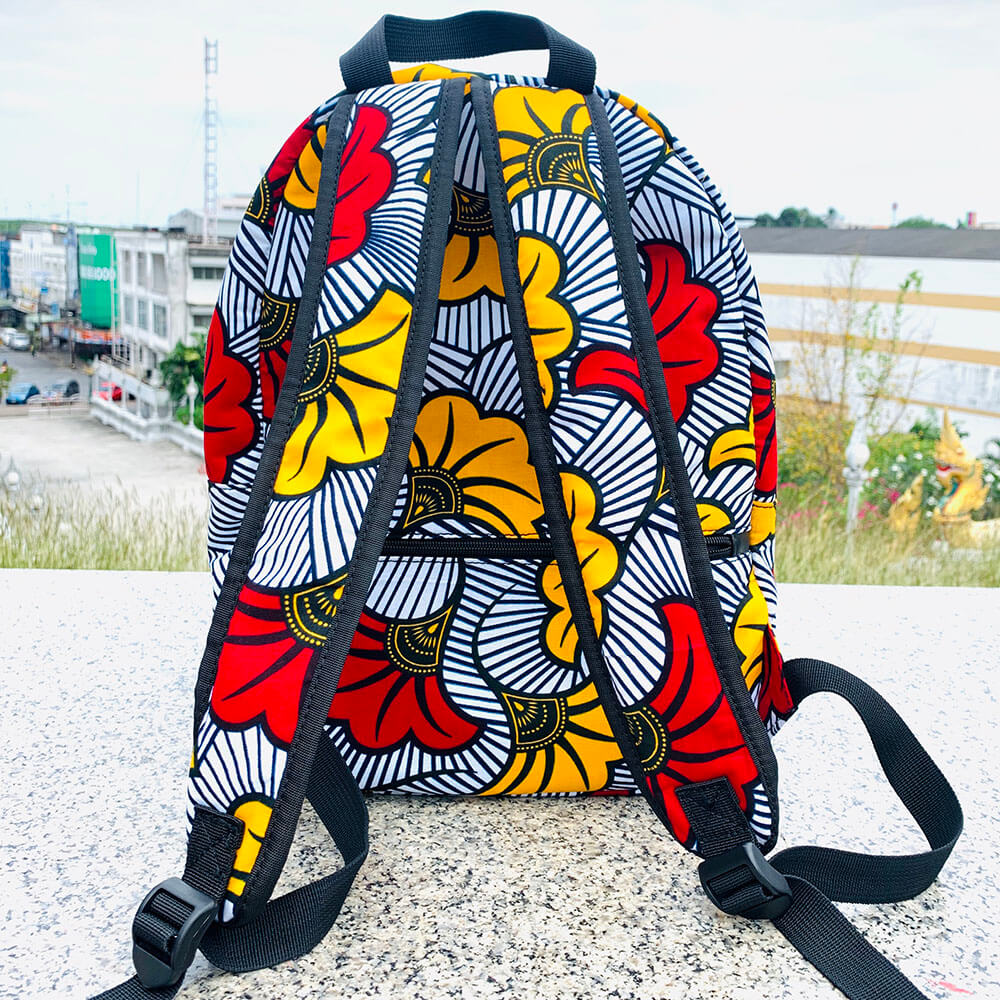 African Print Backpack