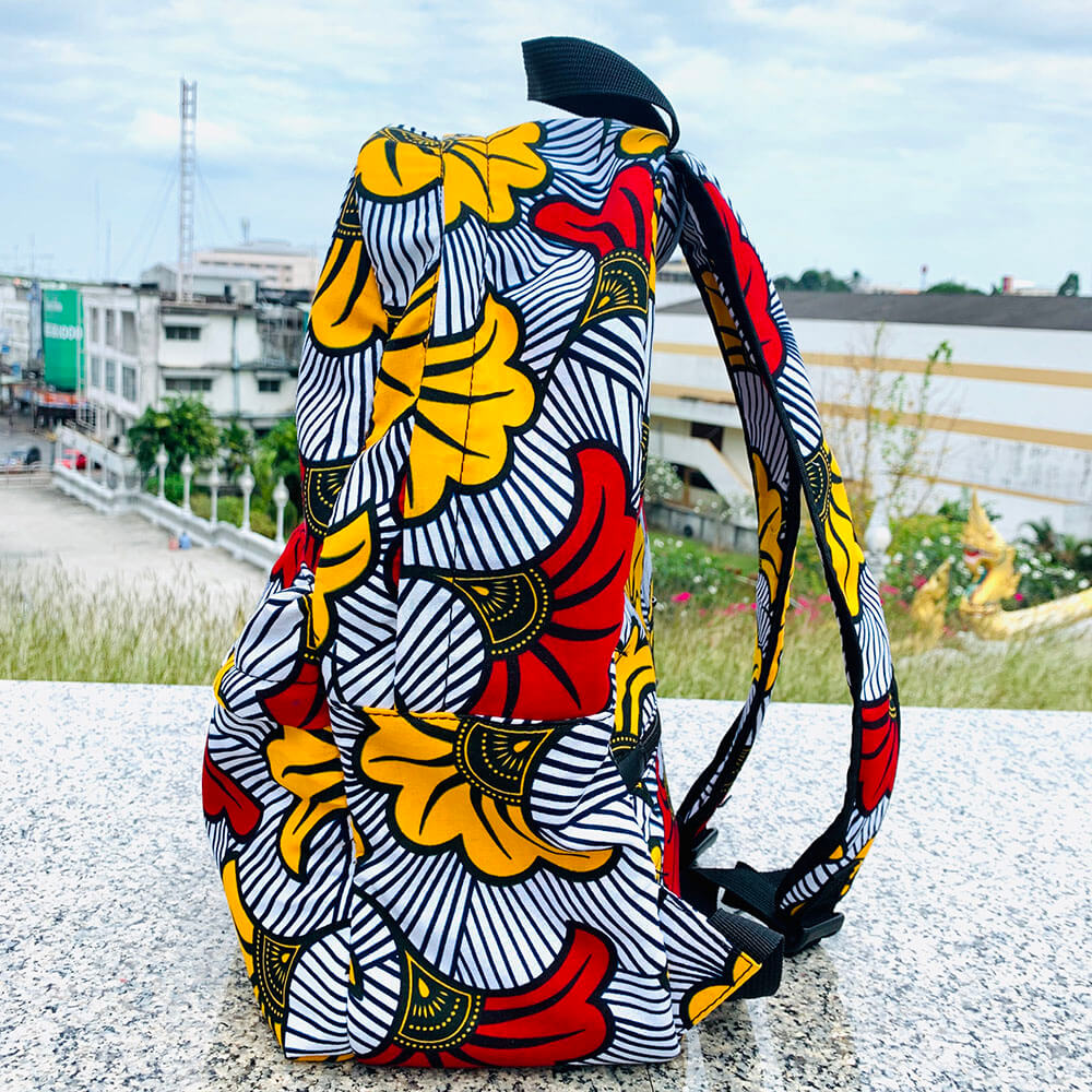African Print Backpack