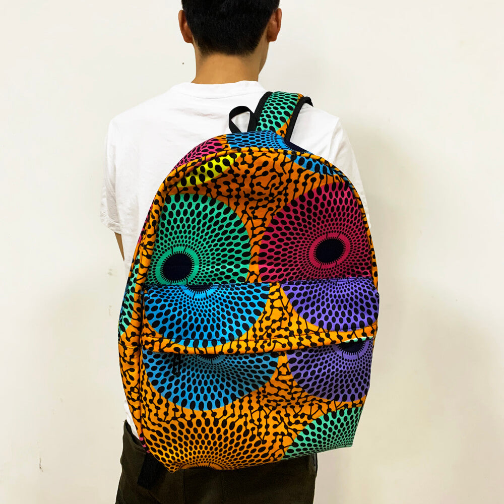 African Print Backpack