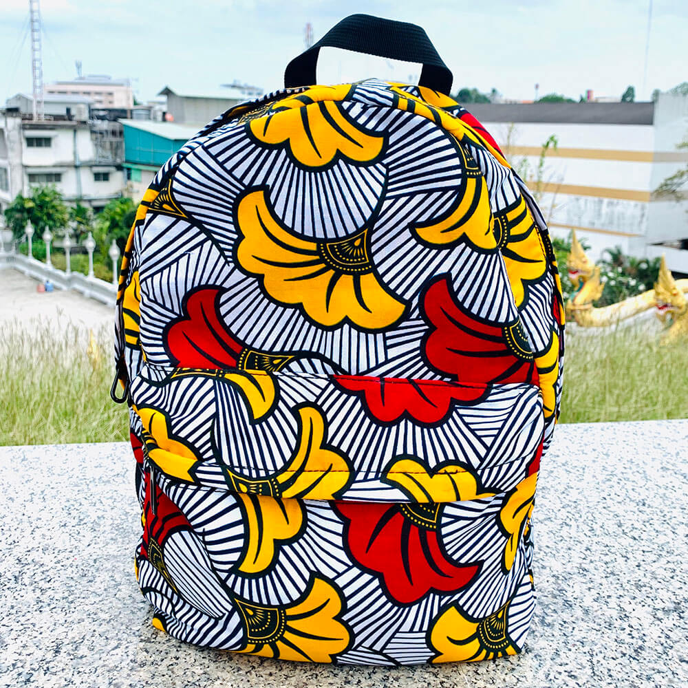 African Print Backpack