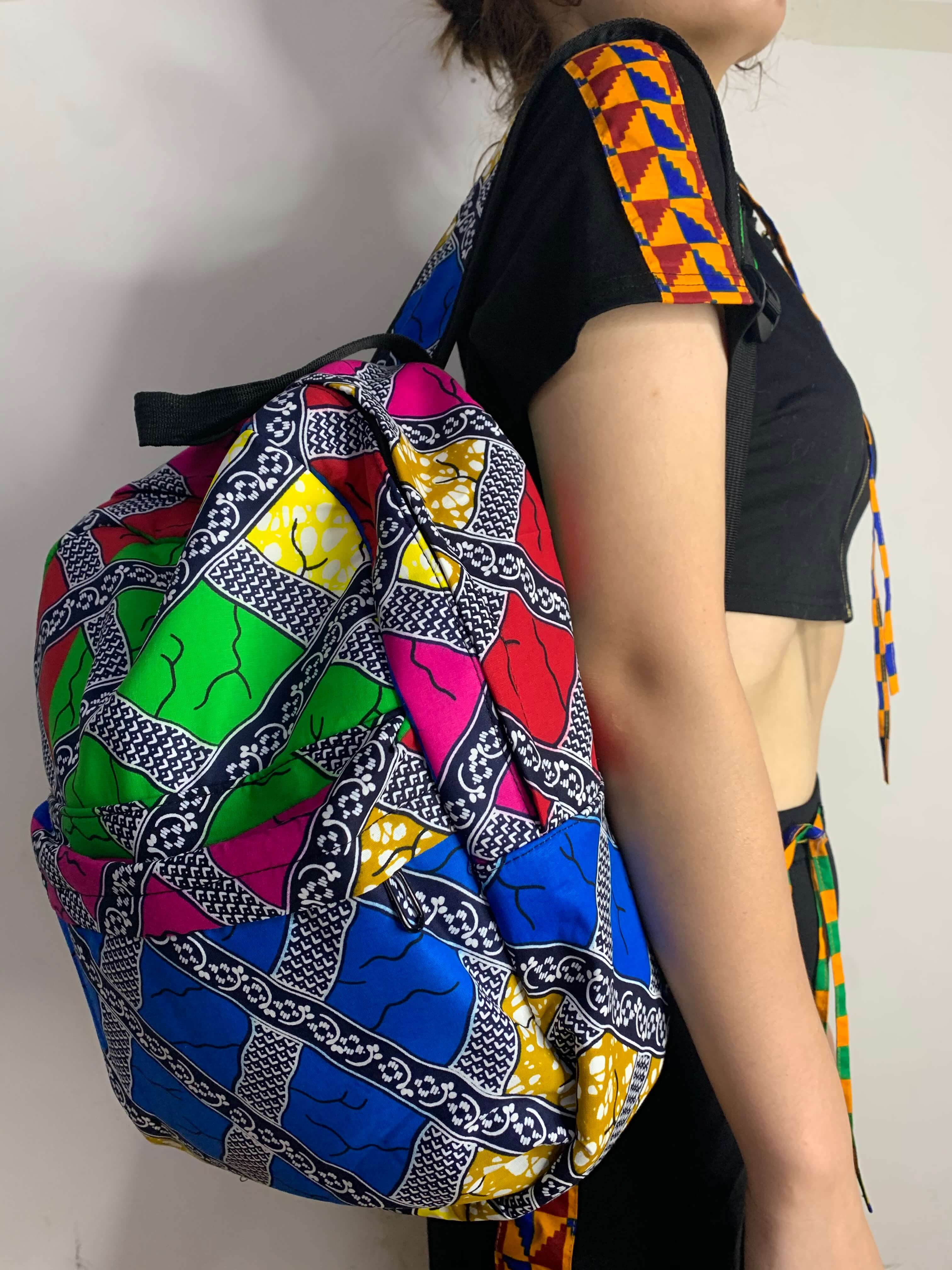 African Print Backpack