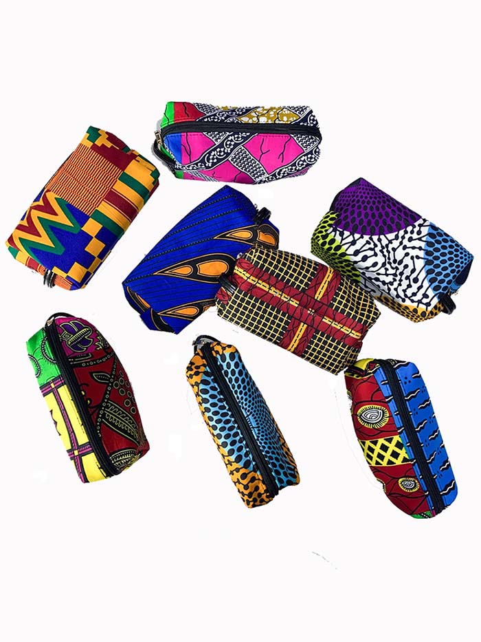 African Print Cosmetic Bag