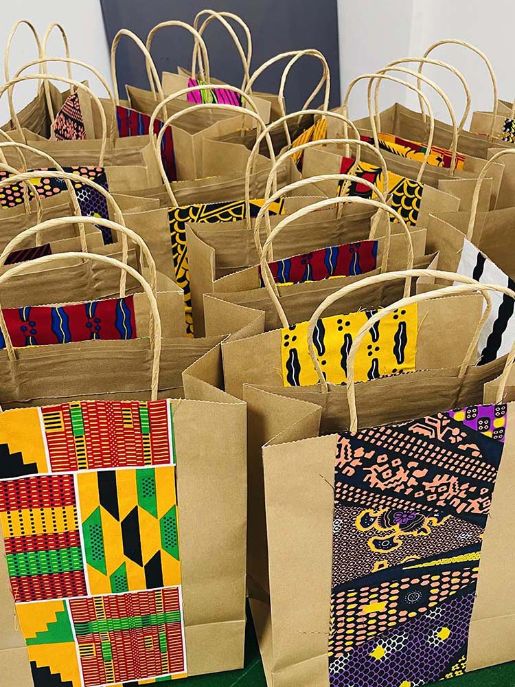 African Gift Ankara Style Paper Bag