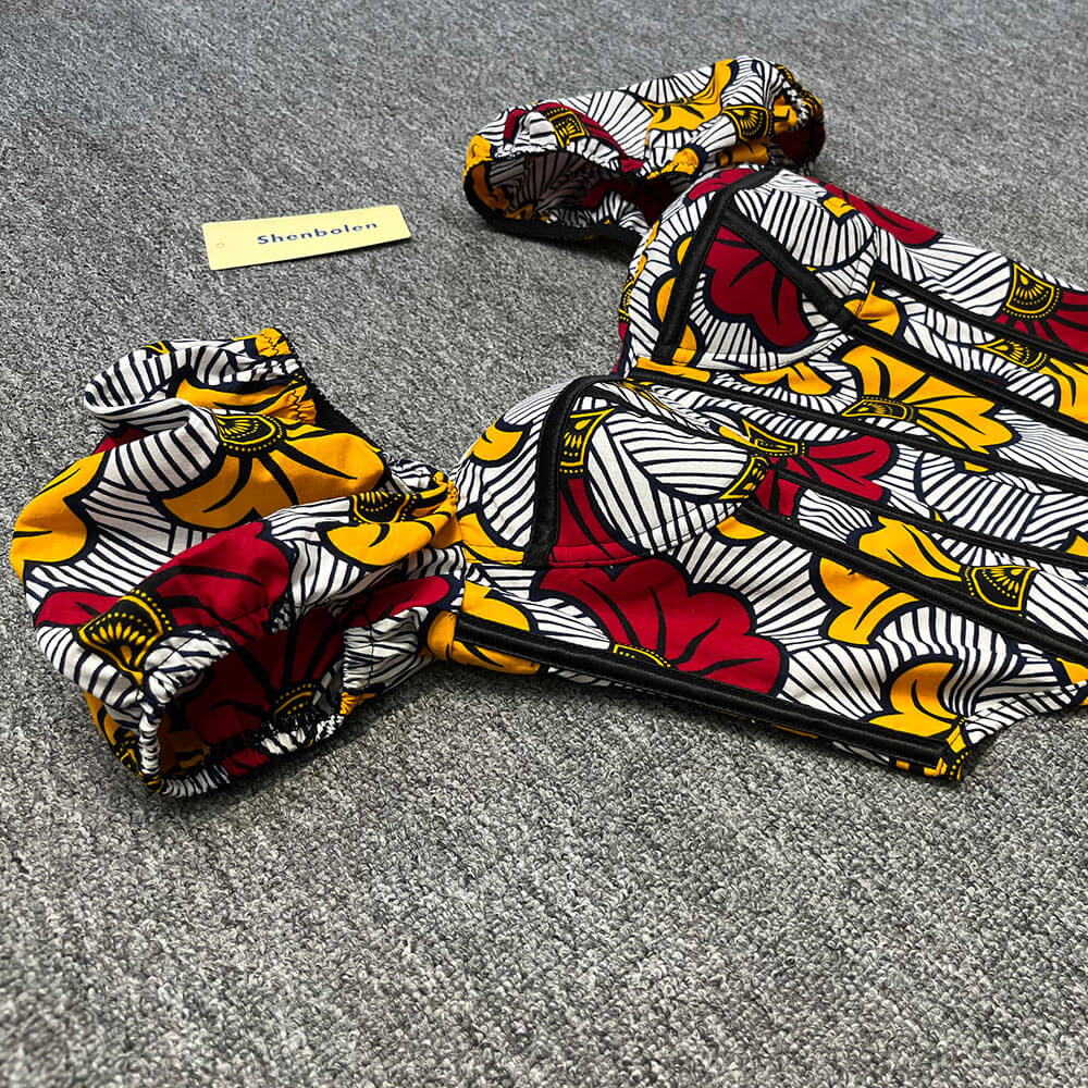 Handmade African Print Lace-Up Corset