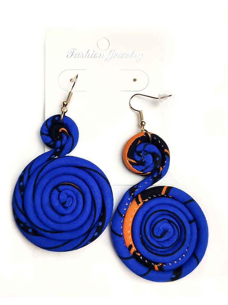 African Print Fabric Earring2