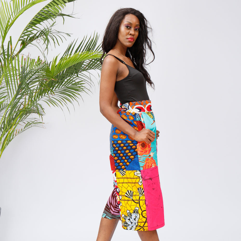 African Pant Fashion Ankara Print Wide Leg Shorts