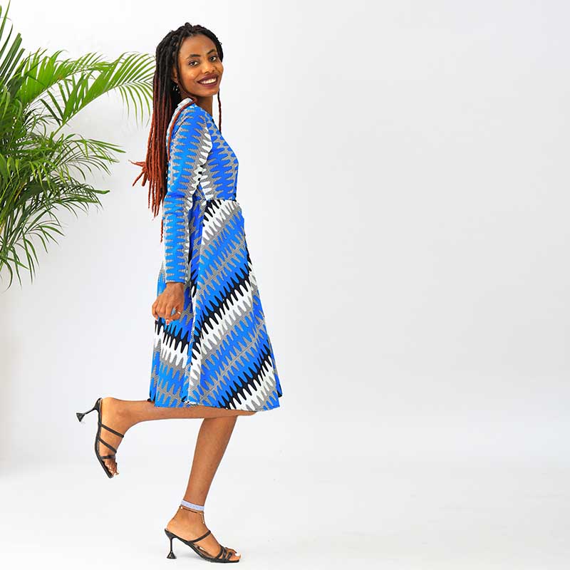 African Dresses For Women Autumn Winter Long Sleeves Ankara Dress